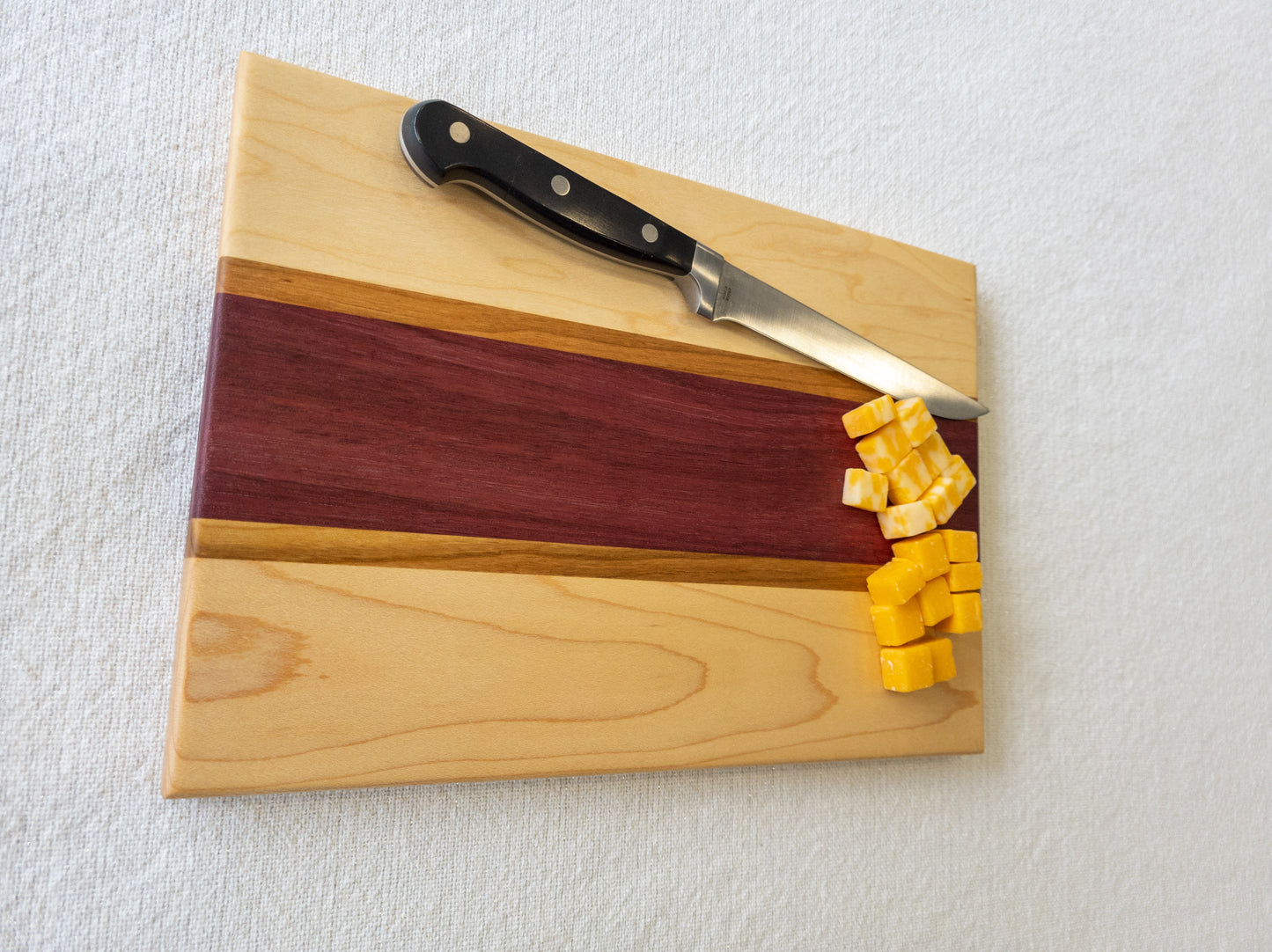 Cutting Board - Hard Maple, Purple Heart, Cherry